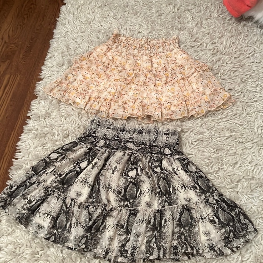 Camo skirt and floral patterned skirt!